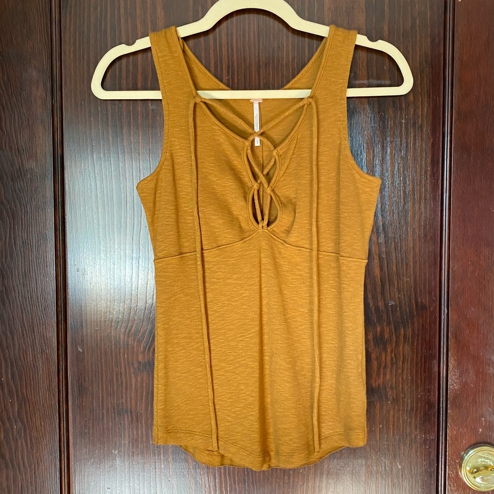 NWOT Free People lace up tank